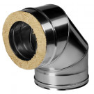 Отвод 90° с изол (НЕРЖ-321/0,8-НЕРЖ-439/0,5) d-250/330 (Дымок-Lux)