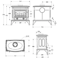 Печь-камин Везувий AST-13К "Антрацит"