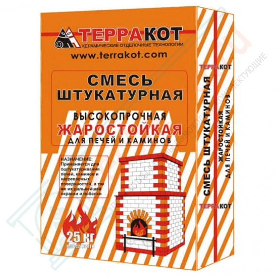 Смесь глино-шамотная "Терракот", штукатурная жаростойкая высокопрочная, 10 кг (Терракот) в Москве