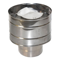 Оголовок с дефлектором (НЕРЖ-439/0,5-ОЦИНК/0,5) d-115/200 (УМК)