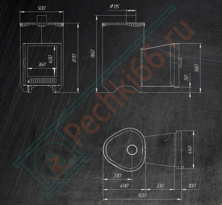 Печь для бани Оптима ПФ (Дубы) (Ферингер)