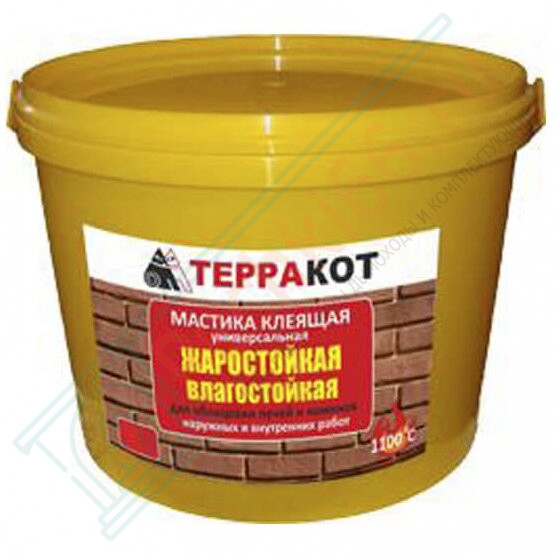 Мастика жаростойкая, универсальная "Терракот" 1,5 кг (Терракот) в Москве