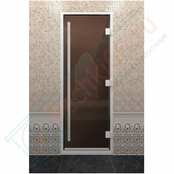 Стеклянная дверь DoorWood «Хамам Престиж Бронза» 200х80 см в Москве