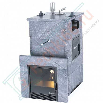Печь для бани Анапа-М2 с боковым подключением в талькохлорите (ИзиСтим)
