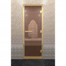 Стеклянная дверь для хамама в золотом профиле, бронза 210х90 (по коробке) (DoorWood) Стеклянная дверь для хамама в золотом профиле, бронза 210х90 (по коробке) (DoorWood)