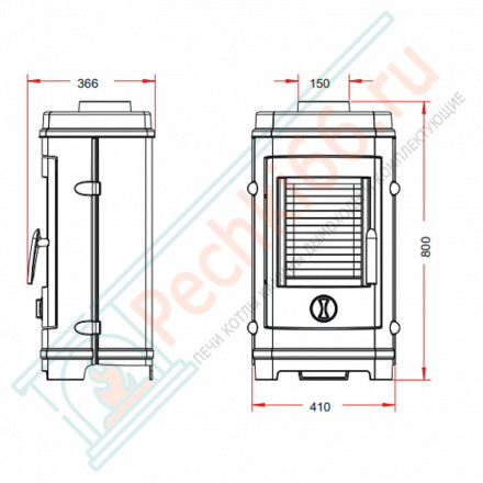 Чугунная печь-камин REMILLY (INVICTA)