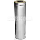 Сэндвич труба для дымохода L=1м (НЕРЖ-430/0,5-НЕРЖ-430/0,5) d-130/200 (Ferrum GS)