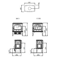 Чугунная печь F3 TD BRM (Jotul)
