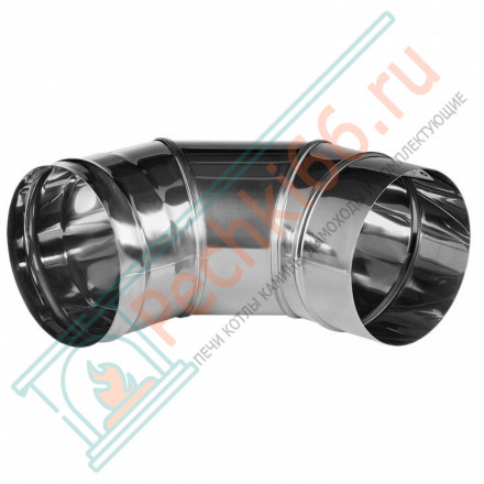 Отвод 90° без изол (НЕРЖ-321/0,5) d-115 (Дымок-Lux)