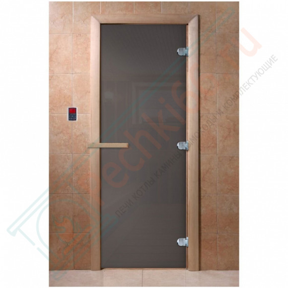 Стеклянная дверь для бани "Сумерки" графит 2000х800 (DoorWood) в Москве