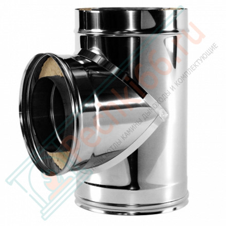 Тройник 90° V50R с изол (AISI-321/0,8-AISI-304/0,5) d-150/250 (Вулкан-Cerablanket)