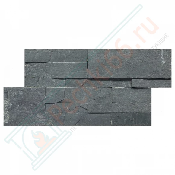 Плитка из камня Сланец чёрный 350 x 180 x 10-20 мм (0.378 м2 / 6 шт) в Москве