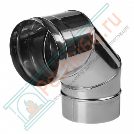 Отвод 90° без изол (НЕРЖ-321/0,5) d-150 (Дымок-Lux)