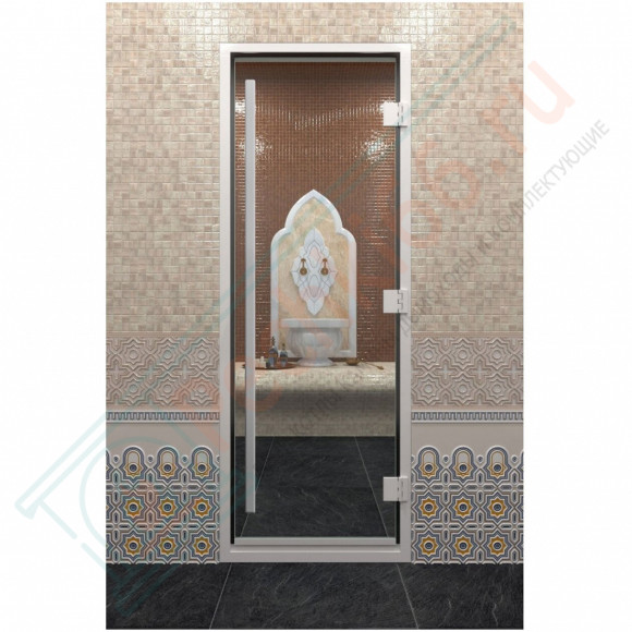 Стеклянная дверь DoorWood «Хамам Престиж прозрачное» 200х70 см в Москве