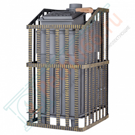 Печь Гефест Гроза Ураган 18 М, закрытая каменка, до 18м3