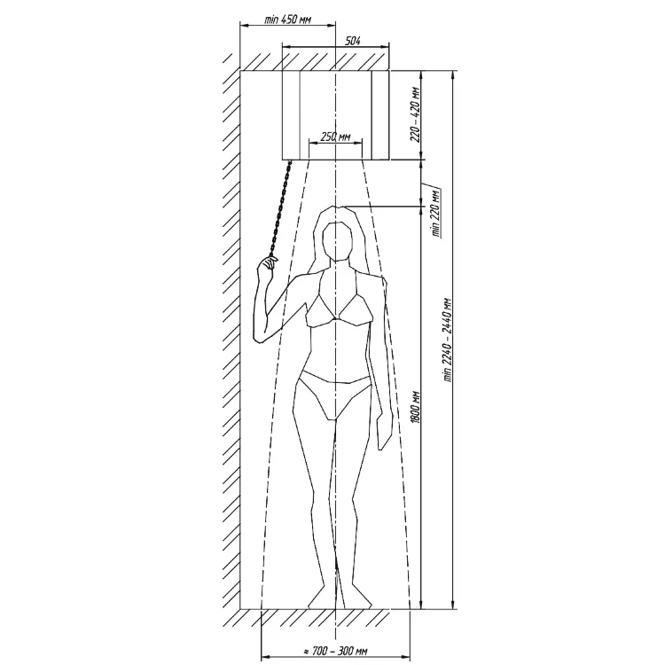 Обливное устройство КАСКАД 20/2026 в кожухе сетке, модерн белый (Изистим)