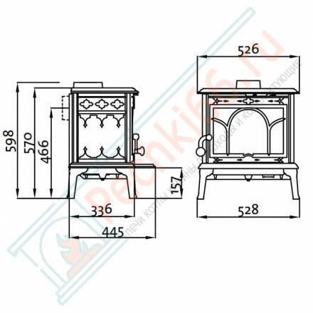 Чугунная печь F 100 ECO.2 LLBP (Jotul)