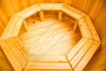 Купель кедровая круглая 120х120х120 (НКЗ)
