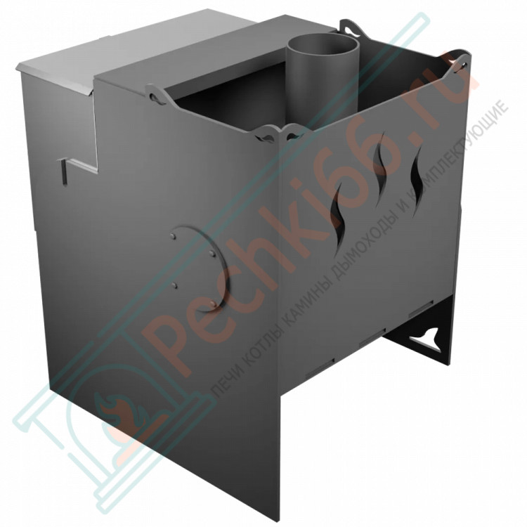 Печь для бани на 3 помещения Горыныч Мини со стеклом, под бак 60 л ТермоСфера