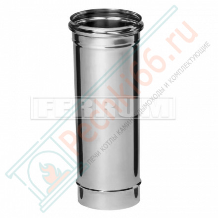 Дымоход L=0,5м (НЕРЖ-430/0,5) d-130 (Ferrum GS)