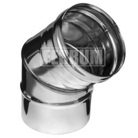 Колено 45° (НЕРЖ-430/0,5) d-200 (Ferrum GS) Колено 45° (НЕРЖ-430/0,5) d-200 (Ferrum GS)