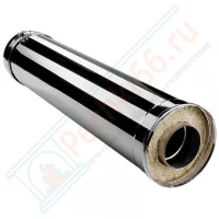 Сэндвич труба V50R с изол L=1000 (AISI-321/0,8-ОЦИНК-RAL/0,5) d-120/220 (Вулкан)