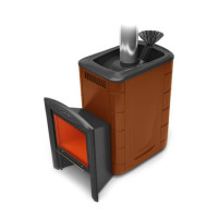 Печь для бани Гейзер 2014 Inox Витра ЗК терракота (T.M.F) до 18 м3 Печь для бани Гейзер 2014 Inox Витра ЗК терракота (T.M.F) до 18 м3