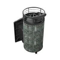 Печь банная Атмосфера XL, жадеит ламель+сетка с газовой горелкой 24 кВт (ProMetall) 26м3