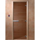Дверь стеклянная для бани, бронза прозрачная, 2100х800 (DoorWood) Дверь стеклянная для бани, бронза прозрачная, 2100х800 (DoorWood)