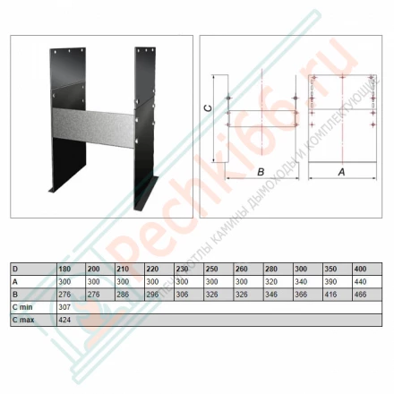 Основание напольное для опоры с изол V50R (ОЦИНК/1,5) d-150/250 (Вулкан)