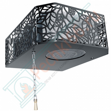 Обливное устройство для бани Каскад 20 л, хохлома черный (Изистим)