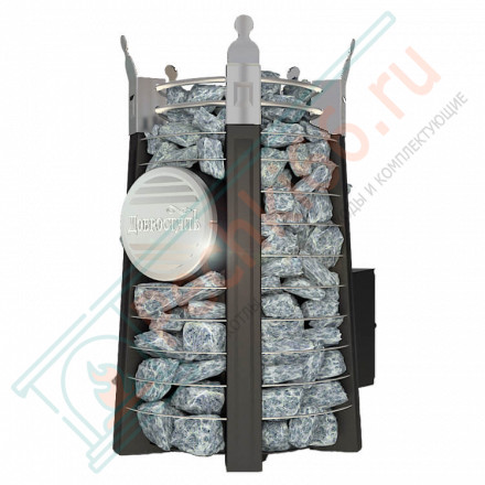 Банная печь Августа СТОУН со стеклом (Добросталь)