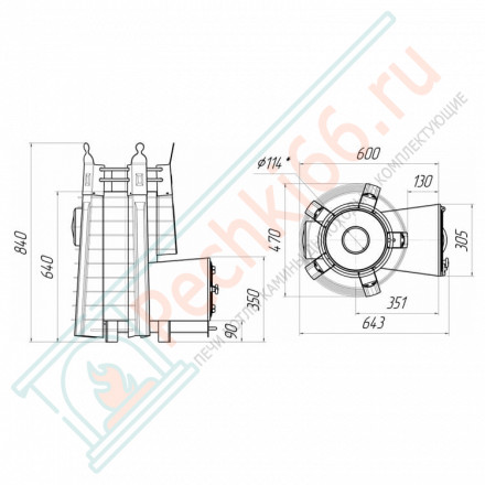 Банная печь Августа СТОУН со стеклом (Добросталь)