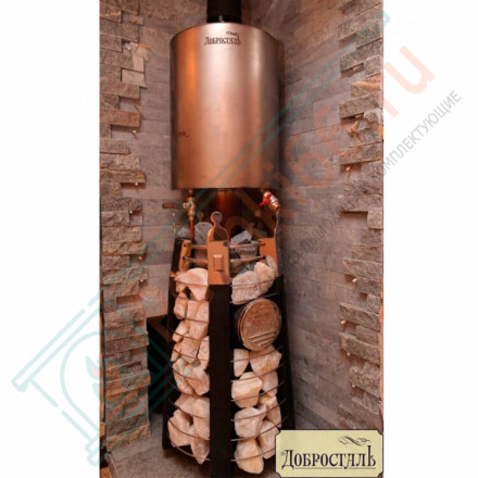 Банная печь Августа СТОУН со стеклом (Добросталь)