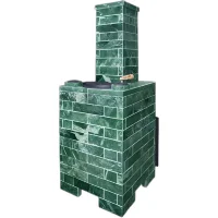 Чугунная печь Авангард ЗК 35 (П2) Классика Змеевик кирпич (ТехноЛит)