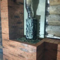 Чугунная печь для бани ТехноЛит Гефест GFS-ЗК 25 (М) под ключ (монтаж 04.2019)