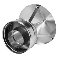 Зонт на трубу с изол (НЕРЖ-321/0,5-НЕРЖ-439/0,5) d-115/200 (Дымок-Lux)