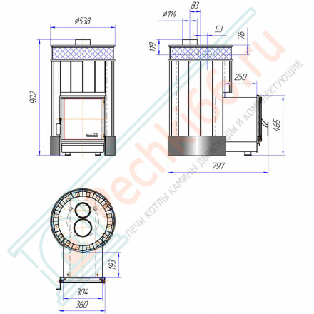 Печь для бани Услада Керама 20К, с дверцей ПлаZма (Жара)
