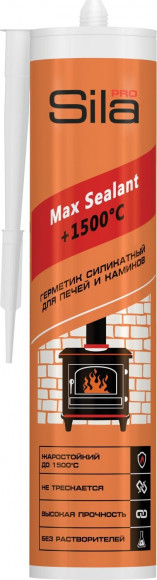 Герметик силикатный термостойкий Max Sealant +1500°, 290 мл (Sila PRO) в Москве