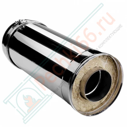 Сэндвич труба V50R с изол L=500 (AISI-321/0,5-ОЦИНК/0,5) d-160/260 (Вулкан)