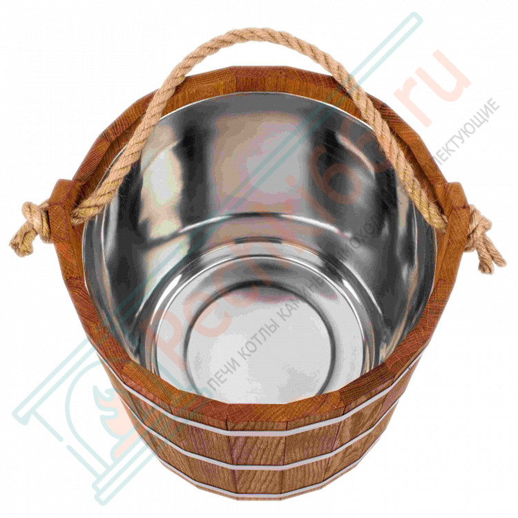 Запарник 20л. с нержавеющей вставкой, ДУБ (Woodson)