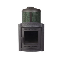 Банная печь Атмосфера XL, ламели "Верде Гватемала" наборный рисунок (ProMetall) Банная печь Атмосфера XL, ламели "Верде Гватемала" наборный рисунок (ProMetall)