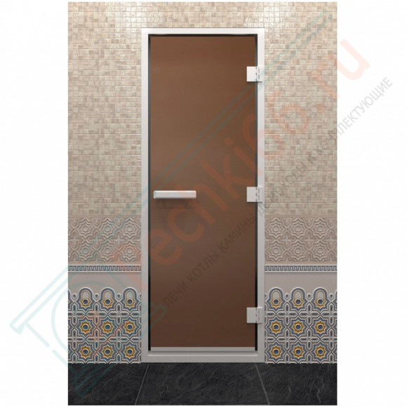 Стеклянная дверь DoorWood Хамам Бронза матовая 180х70 (по коробке) в Москве