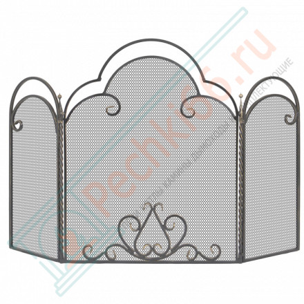 Экран каминный С130Ч, чёрный (Везувий)