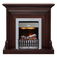 Электрический Каминокомплект Bradford - Темный дуб с очагом Danville Chrome FB2