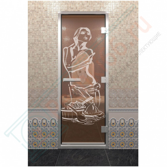 Стеклянная дверь DoorWood «Хамам Искушение Бронза» 2000х800 (по коробке) в Москве