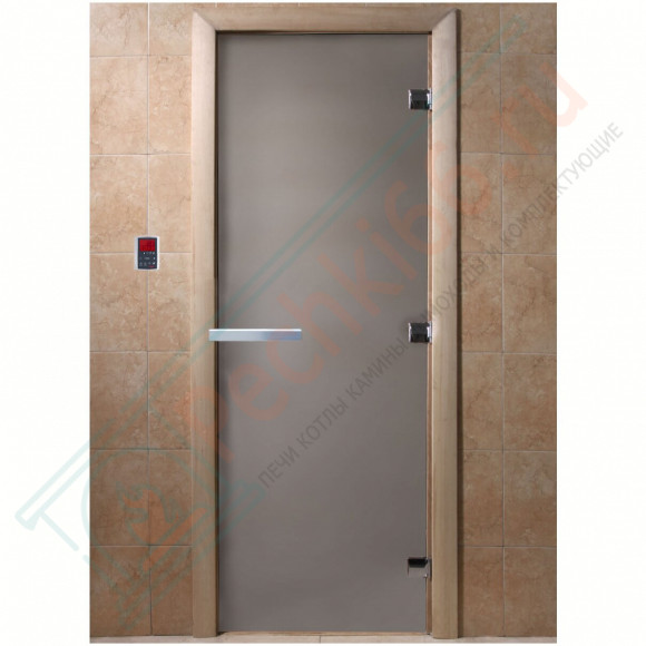 Дверь стеклянная для бани, сатин матовый, 2100х900 (DoorWood) в Москве