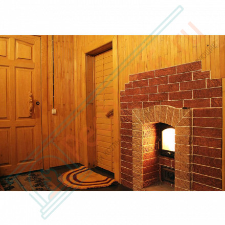 Плитка прямая Рваный камень Макси (0.6 м2 в коробке) (Терракот)