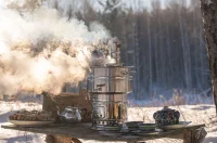 Самовар Турецкий из нерж. стали Бочка два крана 13 литров Zarifis S-110