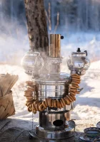 Самовар Турецкий из нерж. стали 8 литров, две чаши Zarifis S-116